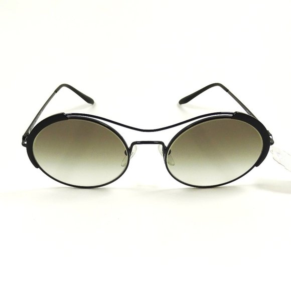 PRADA Woman\'s SPR55V Black Frame Round Gradient Gray Lens Sunglasses main image 7